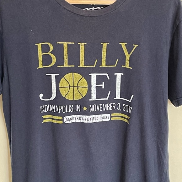 Billy Joel Indianapolis 2017 Tour Navy Concert T Shirt Adult size Medium - Picture 2 of 5